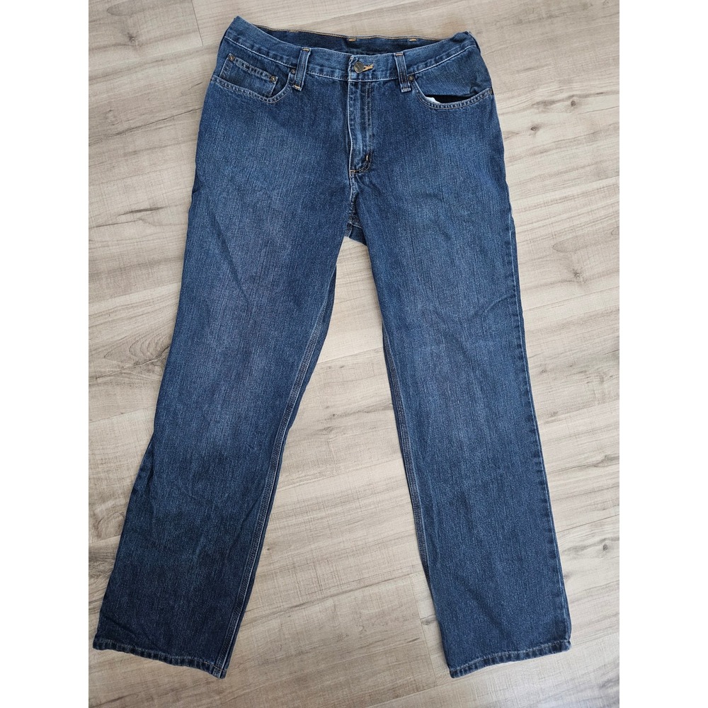 Carhartt Relaxed Fit Jeans Mens 34x32 Medium Wash Blue Denim Workwear
